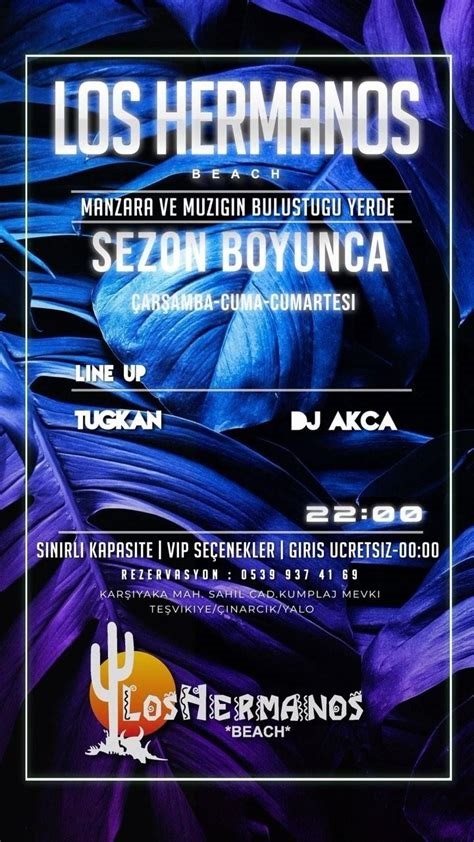 Geçtiğimiz sezondan program afişi: Tugkan ve DJ Akca ile canlı müzik geceleri