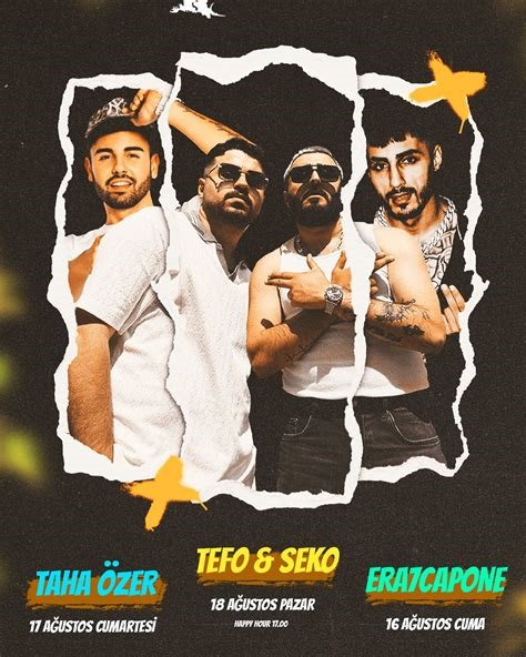Geçtiğimiz sezondan konser afişi: Taha Özer, Tefo ve Seko, Era7capone
